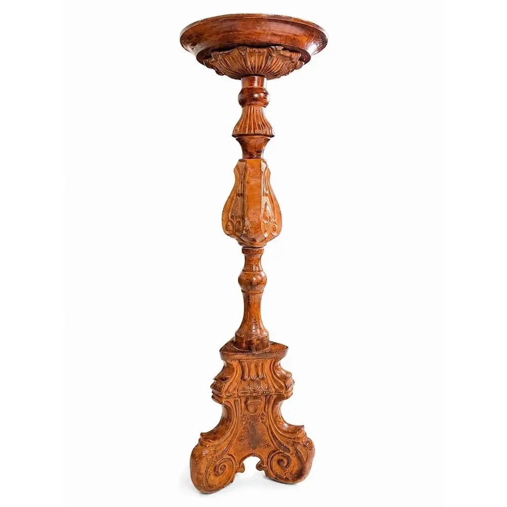 Victorian Cast Metal Candle Pedestal Stand